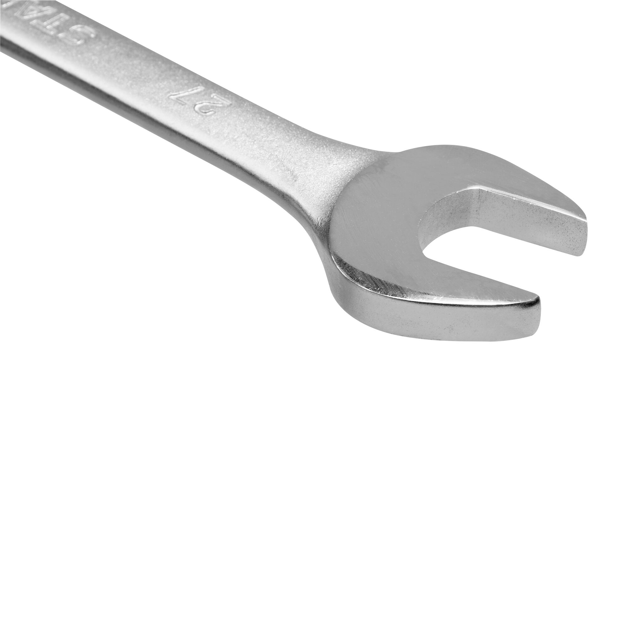 INDIVIDUAL COMBINATION WRENCH ON WHITE BACKGROUND FRONT VIEW
