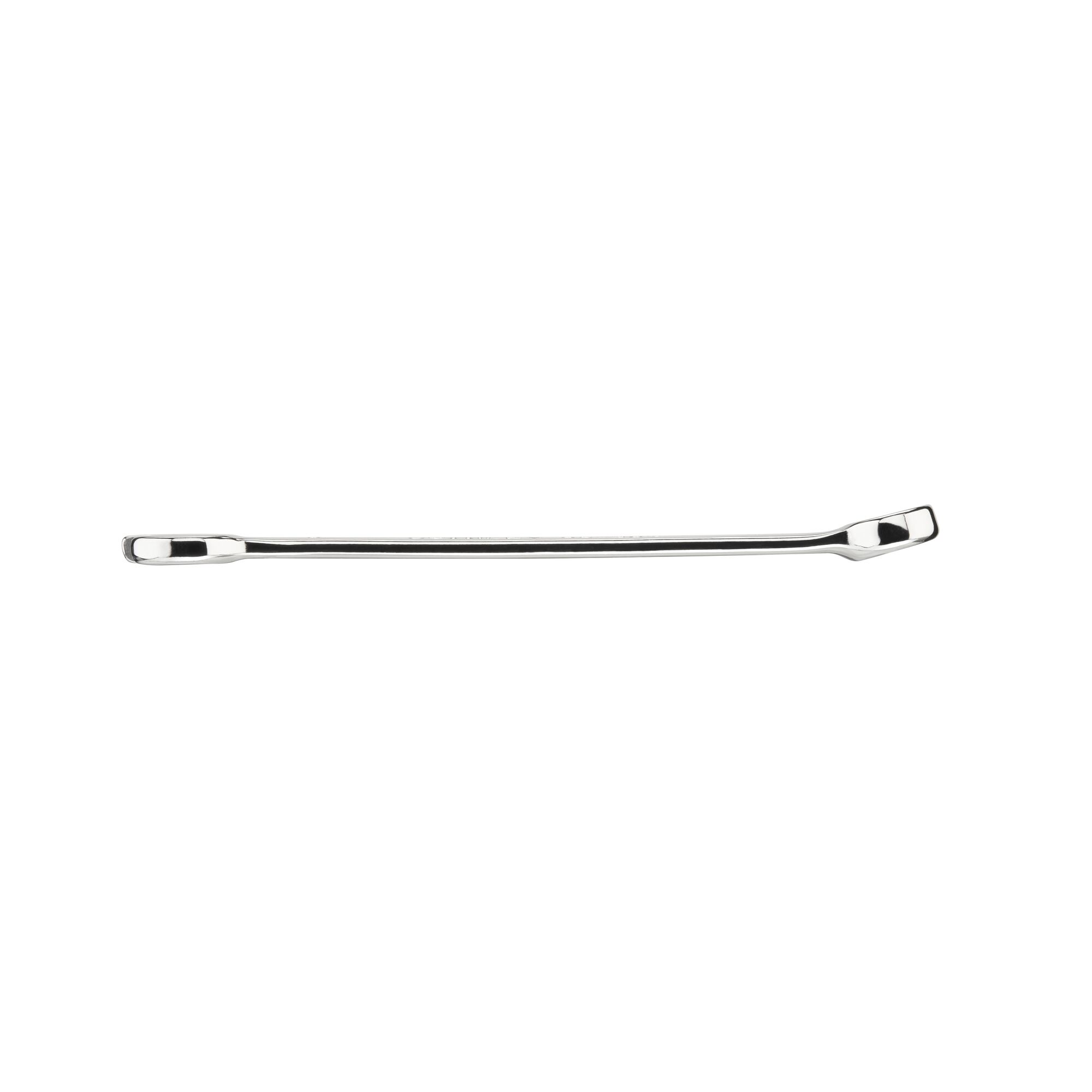 STANLEY STMT95787-0 chrome double box-end wrench, tool category, side angle on white background.